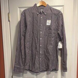 Sonoma Red and Blue Casual Button Down Shirt